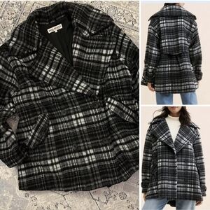 Free People Highlands Wool Pea Coat Size L